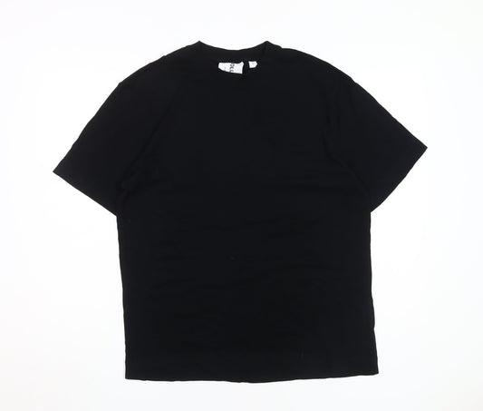 Unisex Adults UK Size M COLLUSION Black Basic T-Shirt