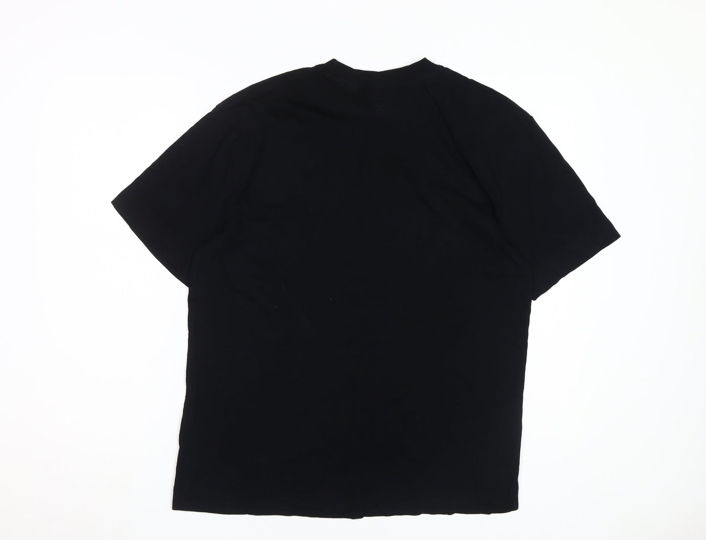 Unisex Adults UK Size M COLLUSION Black Basic T-Shirt