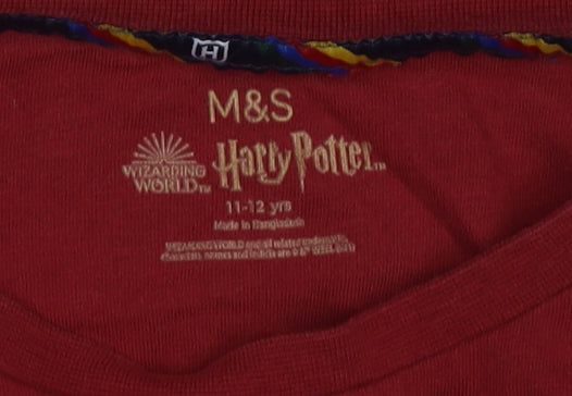 Marks and Spencer Boys Red Harry Potter Long Sleeve T-Shirt