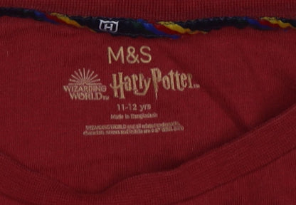 Marks and Spencer Boys Red Harry Potter Long Sleeve T-Shirt