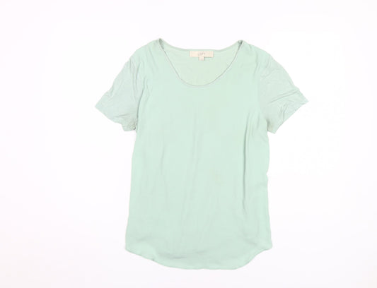 Loft Women's Green T-Shirt, Medium, Scoop Neck