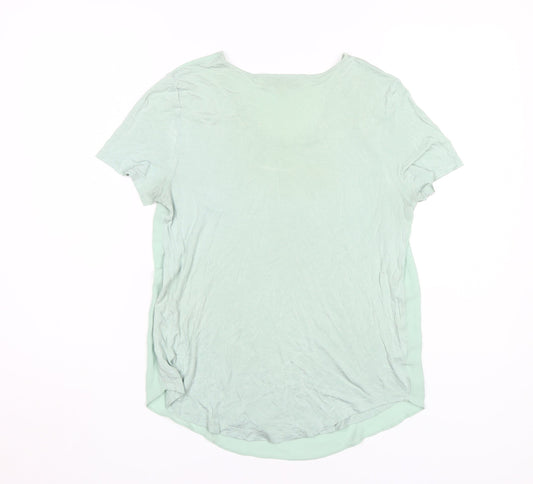Loft Women's Green T-Shirt, Medium, Scoop Neck