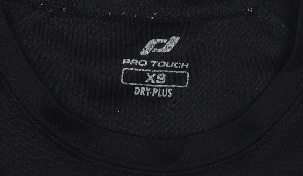 Mens UK Size XS PRO TOUCH Black Running & Jogging T-Shirt