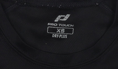 Mens UK Size XS PRO TOUCH Black Running & Jogging T-Shirt
