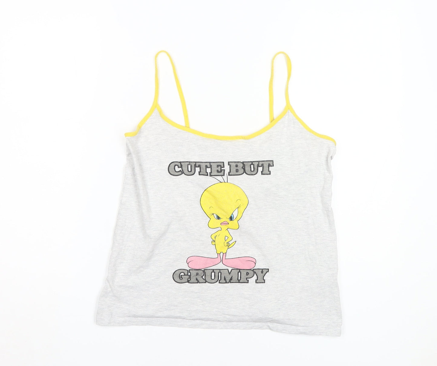 Looney Tunes Women's Grey Cami L Tweety Cartoon Print