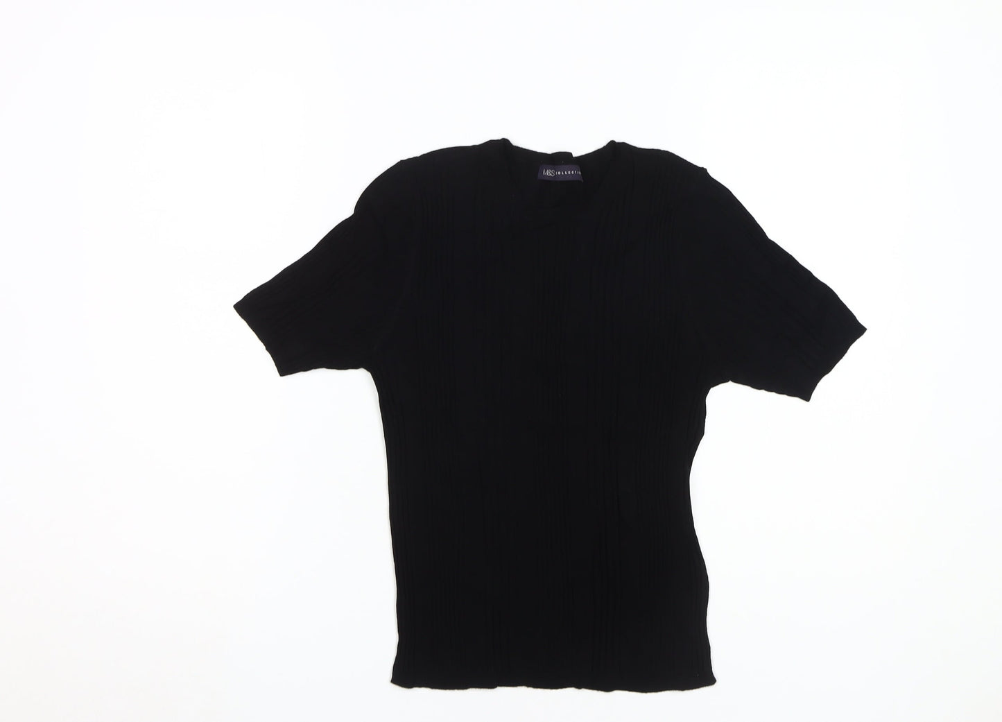 Womens UK Size 12 Marks and Spencer Black Basic T-Shirt
