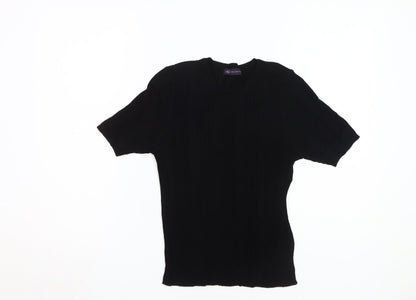 Womens UK Size 12 Marks and Spencer Black Basic T-Shirt