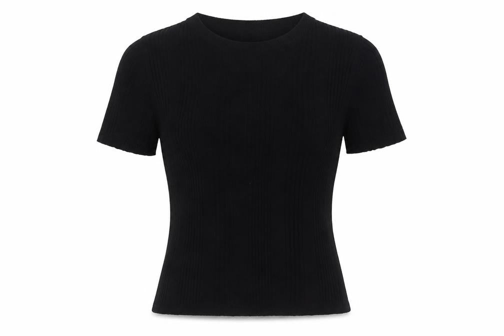 Womens UK Size 12 Marks and Spencer Black Basic T-Shirt