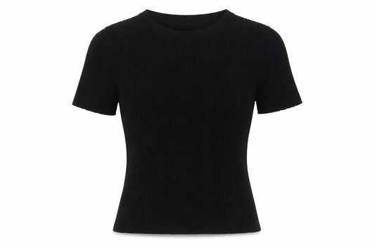 Womens UK Size 12 Marks and Spencer Black Basic T-Shirt
