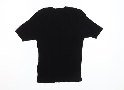 Womens UK Size 12 Marks and Spencer Black Basic T-Shirt
