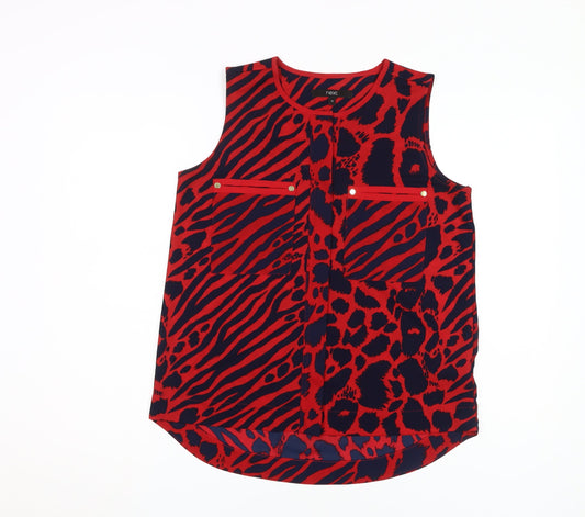 Womens UK Size 10 NEXT Red Basic Blouse