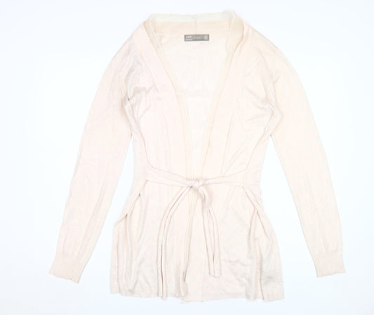 Womens UK Size M Zara Beige Cardigan Jumper