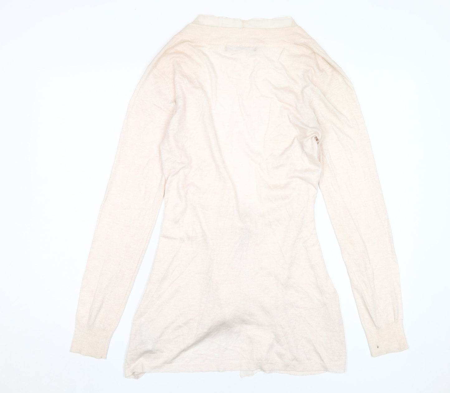 Womens UK Size M Zara Beige Cardigan Jumper