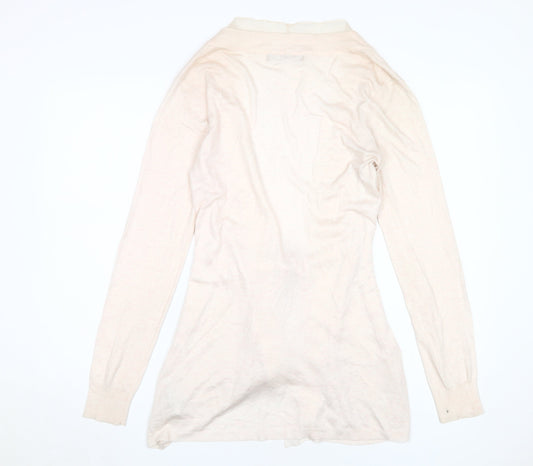 Womens UK Size M Zara Beige Cardigan Jumper