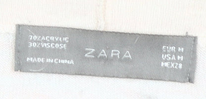 Womens UK Size M Zara Beige Cardigan Jumper