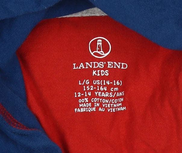 Lands' End Boys Red Pullover Hoodie 12-14 Years