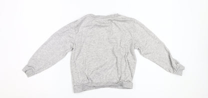 H&M Girls Grey Minnie Mouse Sweatshirt 7-8 Years
