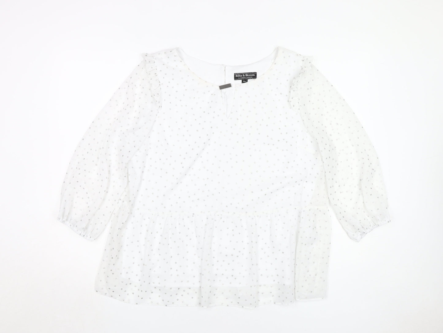 Womens UK Size 16 Dorothy Perkins White Tunic Blouse