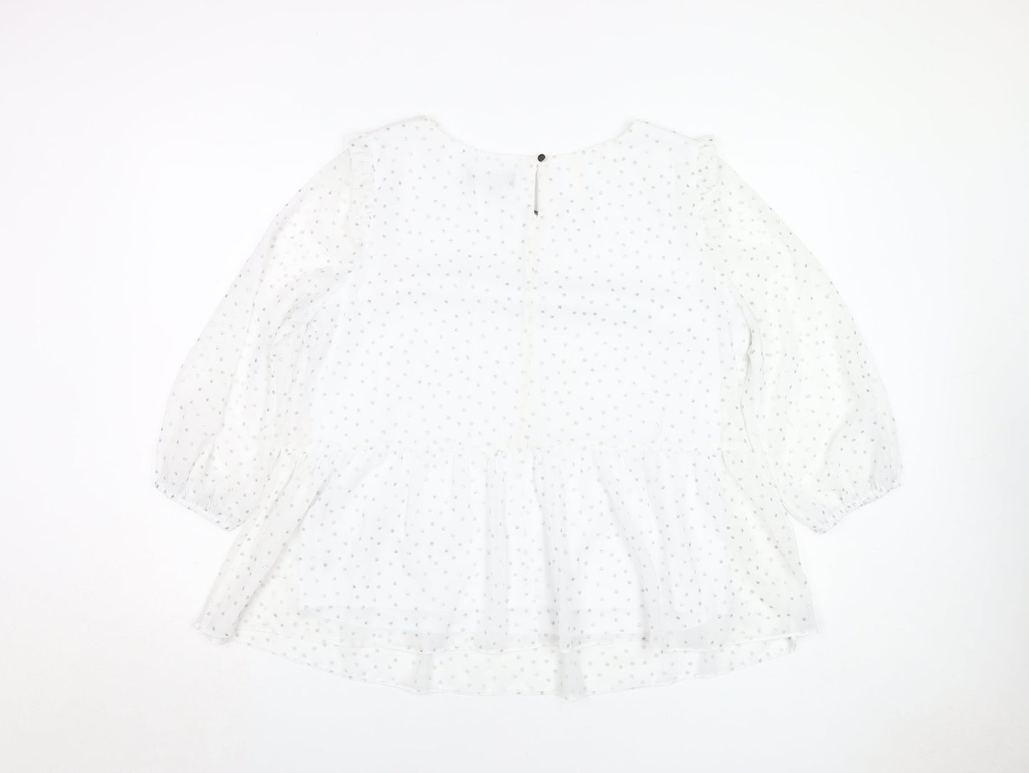 Womens UK Size 16 Dorothy Perkins White Tunic Blouse