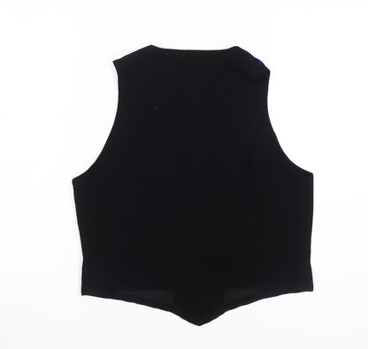 Next Women's Black Striped Waistcoat UK 14