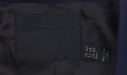 ASOS Men's Blue Blazer Jacket, Size 40S, Formal Wear