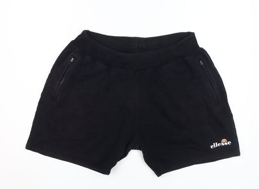 Ellesse Women's Black Shorts L - Logo, Comfortable & Casual