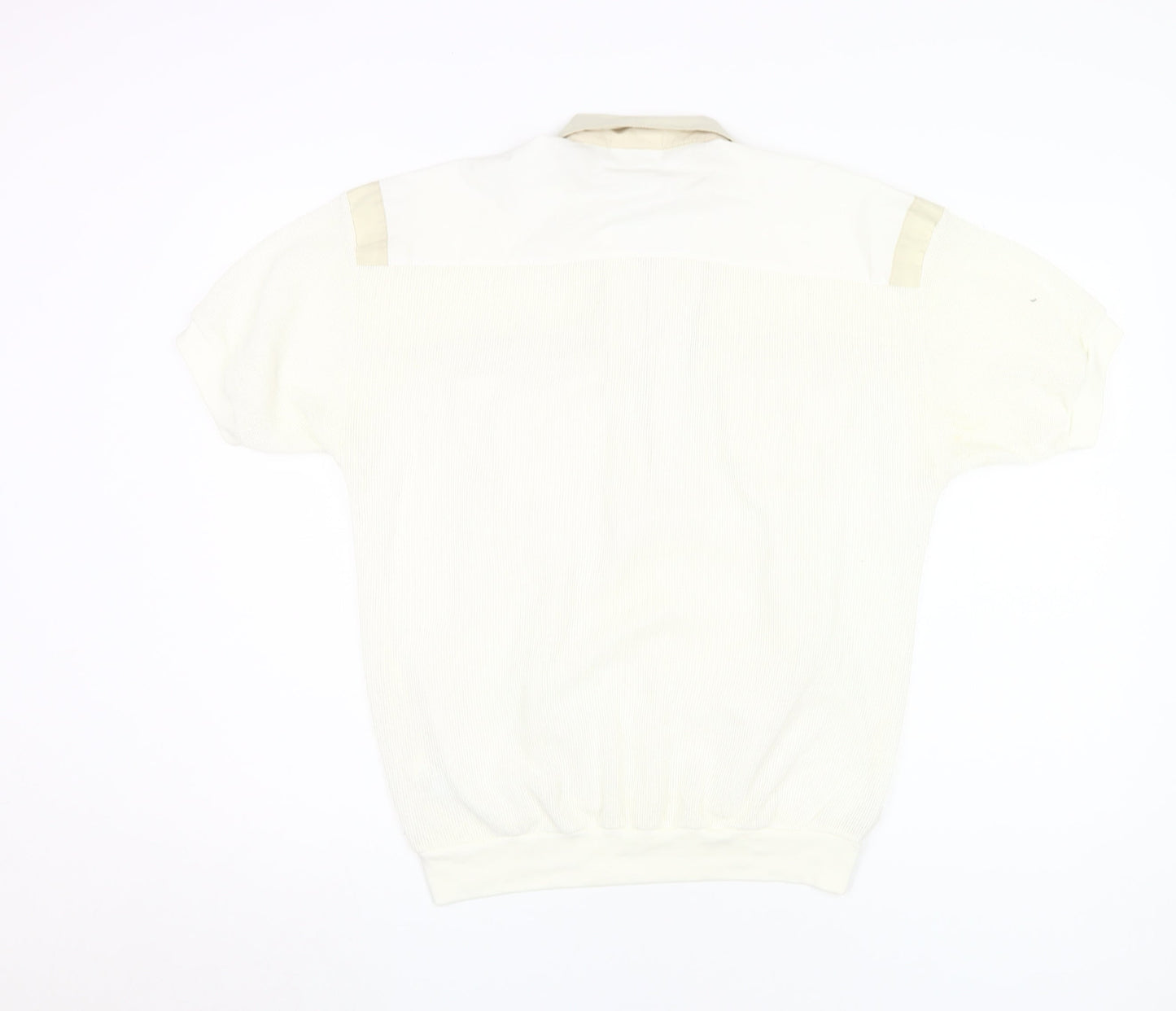 Canda Men's Ivory Short Sleeve Casual Shirt 42 in