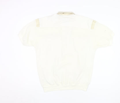 Canda Men's Ivory Short Sleeve Casual Shirt 42 in