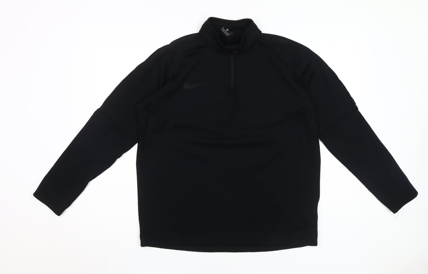 Nike Men's Black 1/4 Zip Pullover Gym Top - Size M