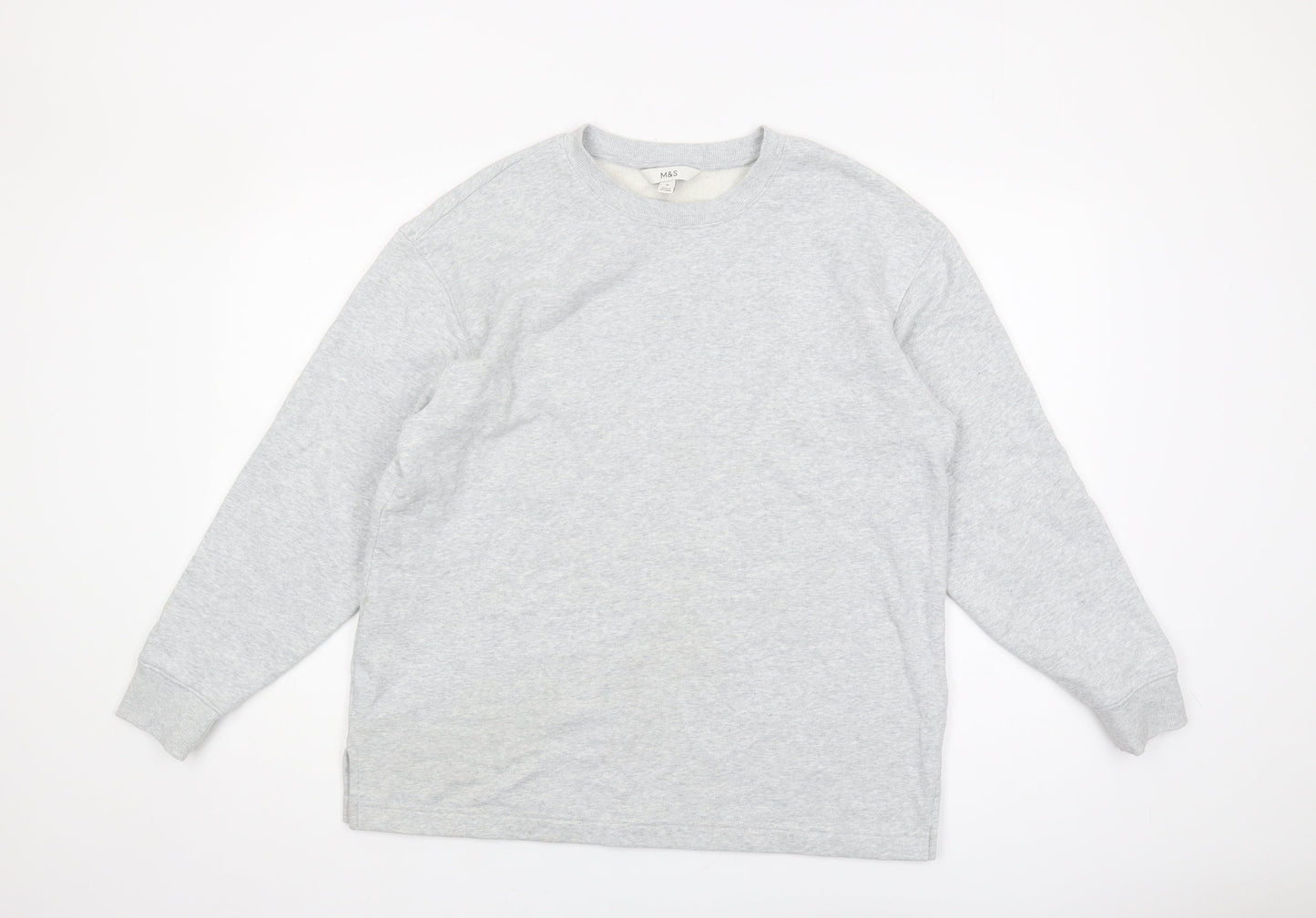 Mens UK Size M Marks and Spencer Grey Pullover Sweatshirt