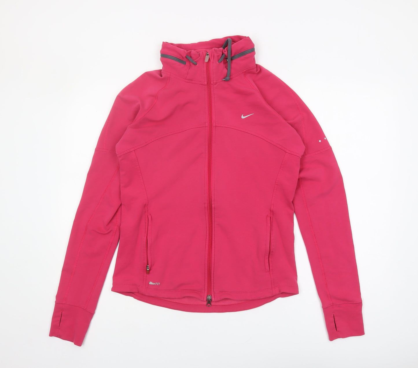 Nike Women's Pink Full Zip Hoodie, Size L, Lightweight