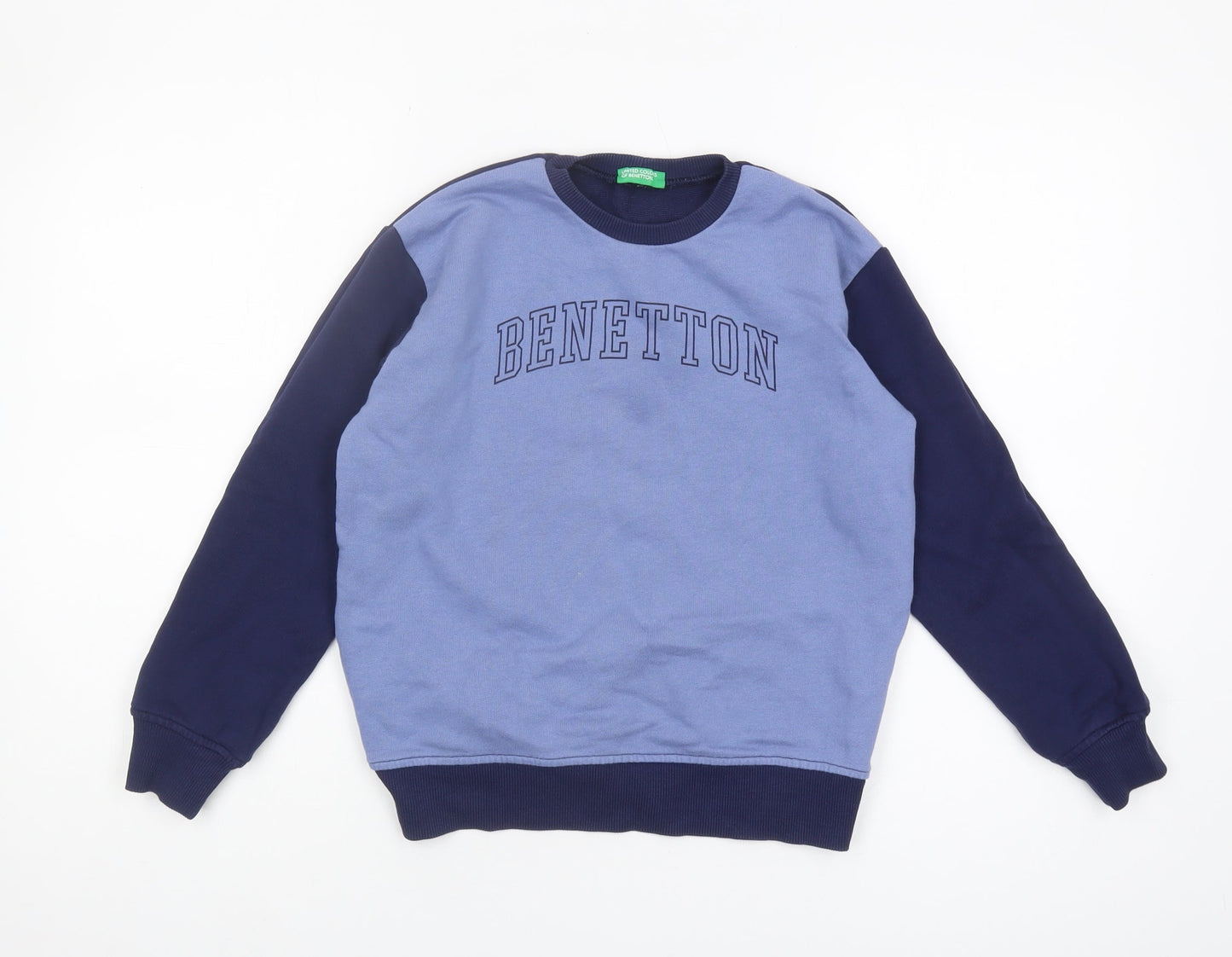 Benetton Boys Blue Sweatshirt 8-9 Years