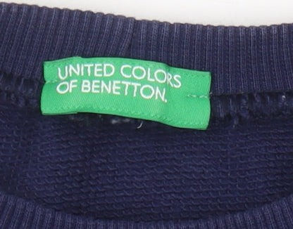 Benetton Boys Blue Sweatshirt 8-9 Years