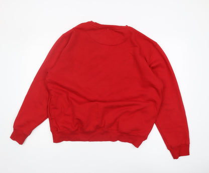 Easybuy Men's Red XL Pullover Sweatshirt with Logo