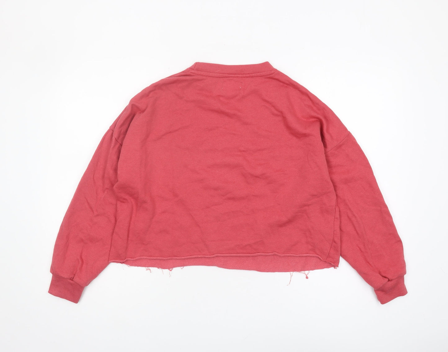 Womens UK Size S Pull&Bear Red Pullover Sweatshirt