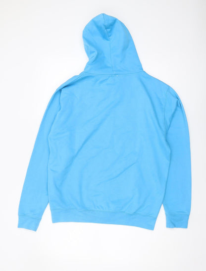 More Mile Blue Unisex Full Zip Hoodie M Activewear