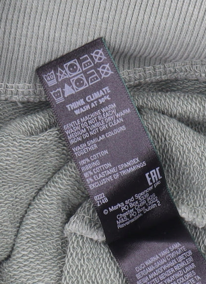 Womens UK Size 10 Marks and Spencer Green Pullover Sweatshirt