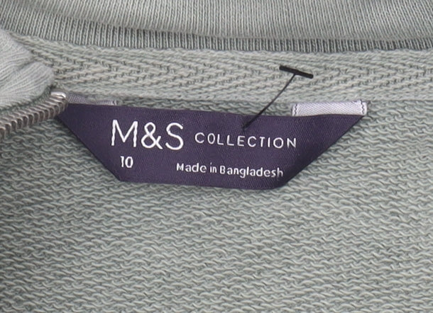 Womens UK Size 10 Marks and Spencer Green Pullover Sweatshirt