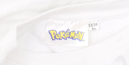 Pokemon Boys Graphic Print Sweatshirt 13-14 Years White
