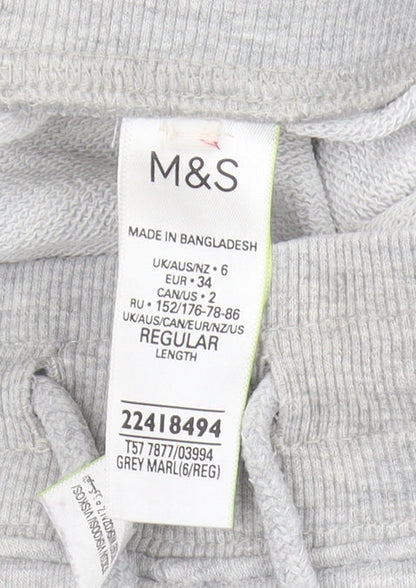 Womens UK Size 6 Marks and Spencer Relaxed Fit Jogger Grey Trousers