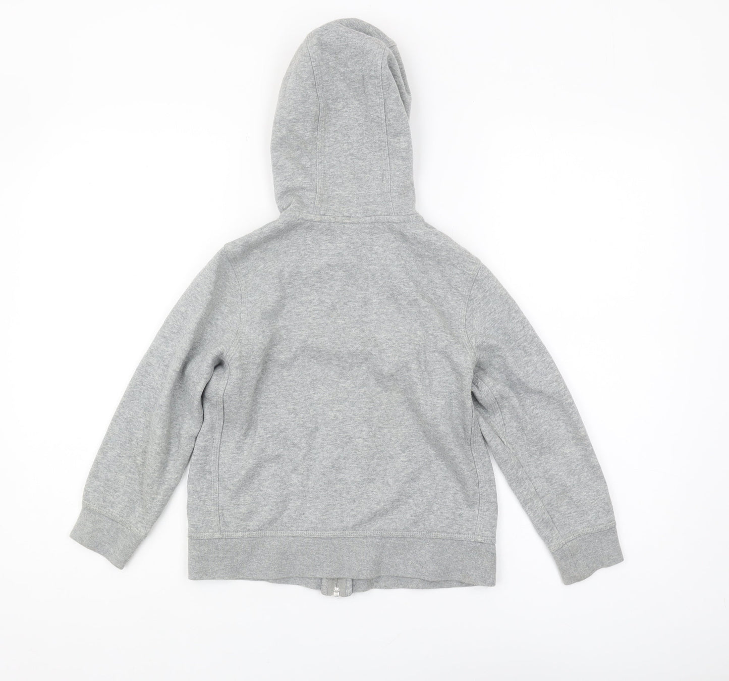 Nike Boys Grey Full Zip Hoodie - XS, Lightweight Logo