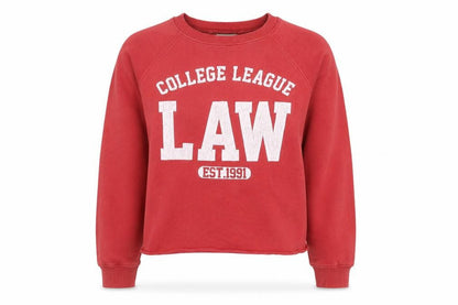 Womens UK Size 8 Pull&Bear Red Pullover Sweatshirt