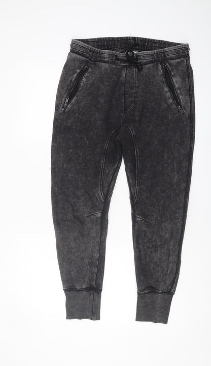 Womens UK Size S Unknown Relaxed Fit Jogger Black Trousers