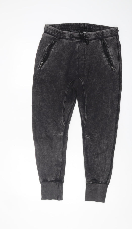 Womens UK Size S Unknown Relaxed Fit Jogger Black Trousers