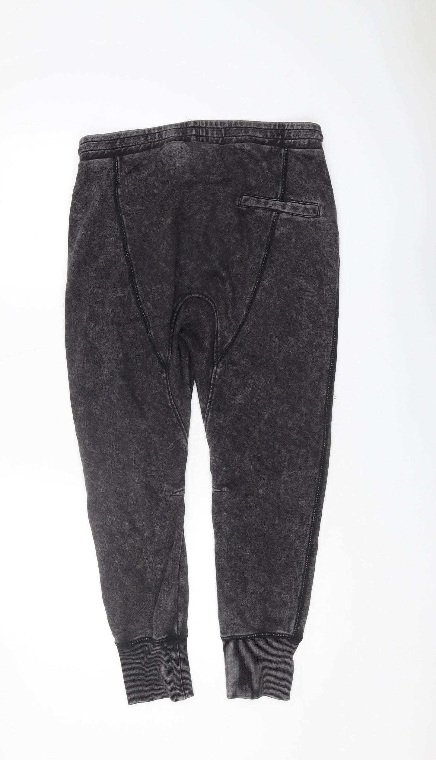 Womens UK Size S Unknown Relaxed Fit Jogger Black Trousers