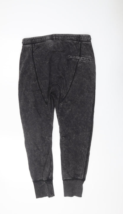 Womens UK Size S Unknown Relaxed Fit Jogger Black Trousers