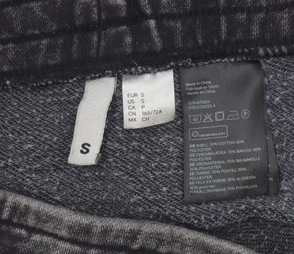 Womens UK Size S Unknown Relaxed Fit Jogger Black Trousers