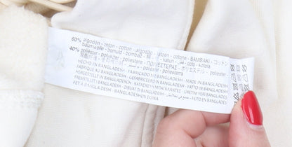Zara Women's Ivory Crew Neck Sweatshirt - Size S