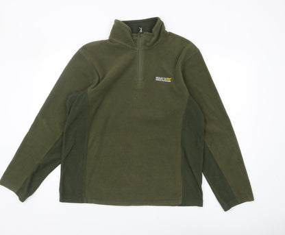 Mens UK Size M Regatta Green 1/4 Zip Sweatshirt