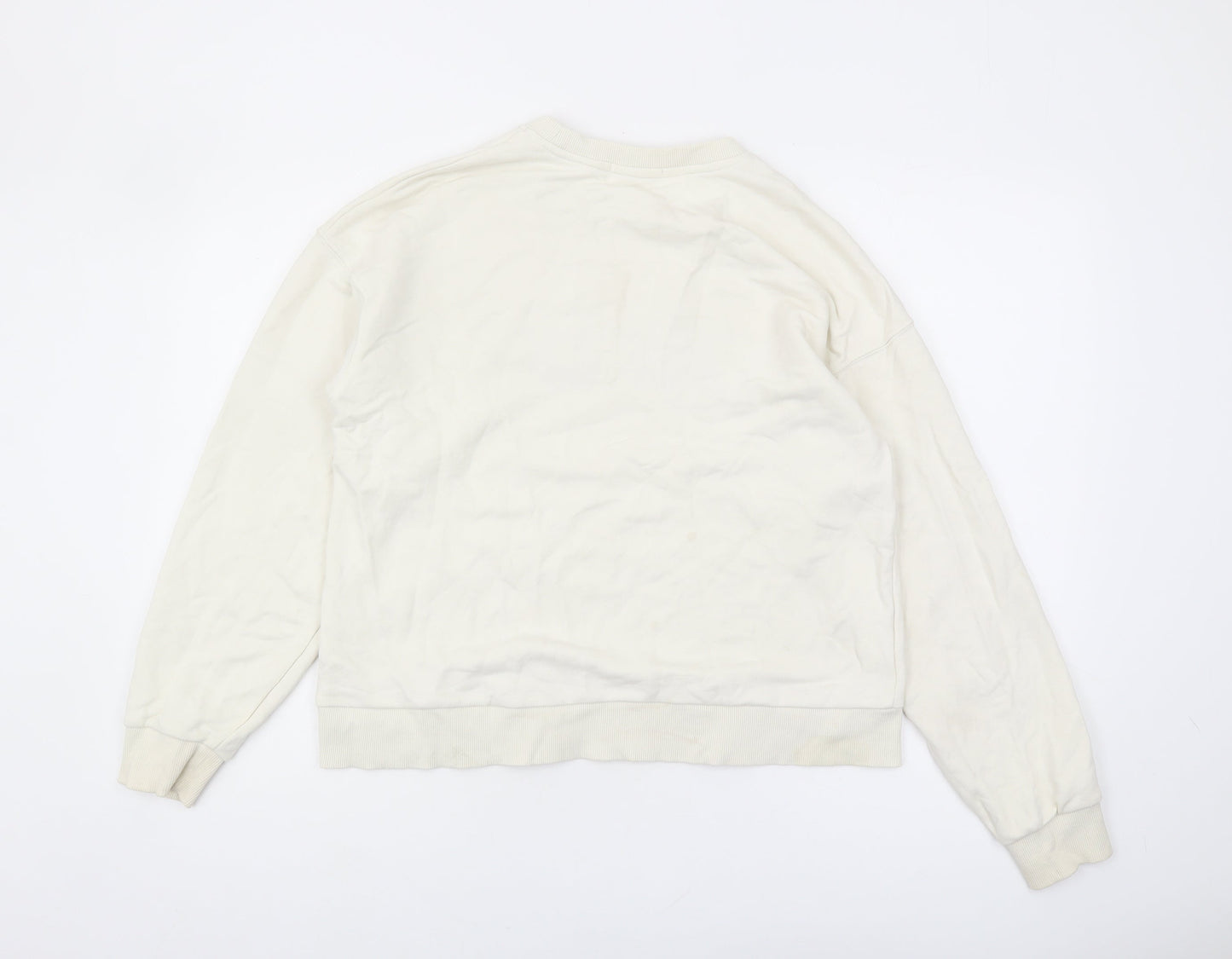 Stradivarius Women’s Ivory Pullover Sweatshirt M